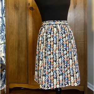 J. Crew Mercantile pleated front skirt in floral print